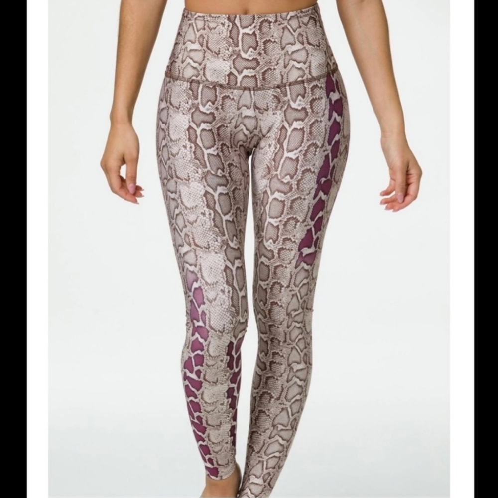 Onzie Brown and Purple Snake Print with Striking Pattern